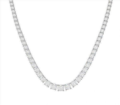 Graduated Necklace lab-grown diamond necklace IGI certified 14K gold