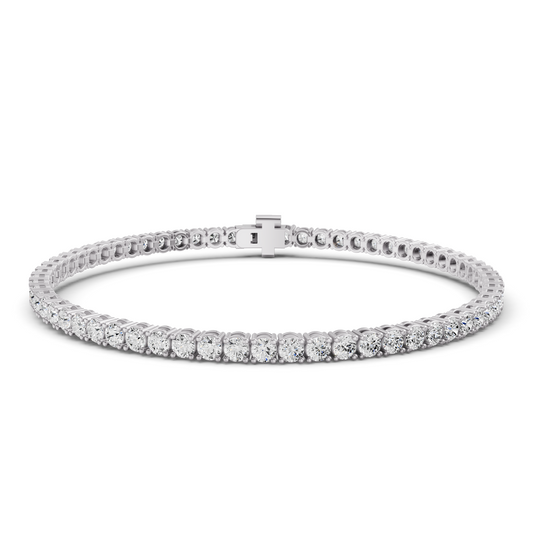 Lab Grown Diamond Straight-Line Tennis Bracelet Light Weight
