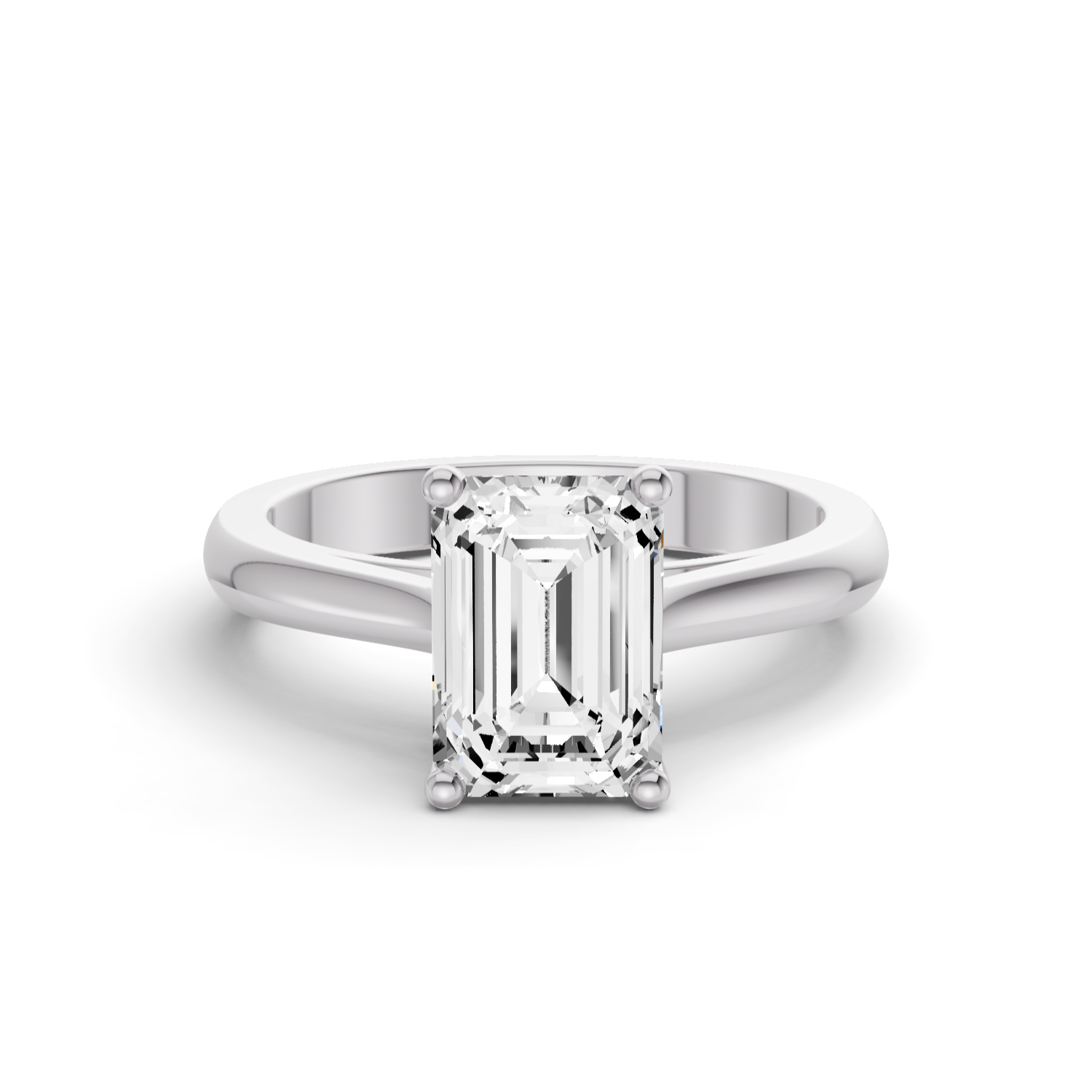 Fancy Shape Lab Grown Diamond Cathedral Solitaire Ring — IGI Certified, 14K Gold lab-grown diamond ring IGI certified 14K gold