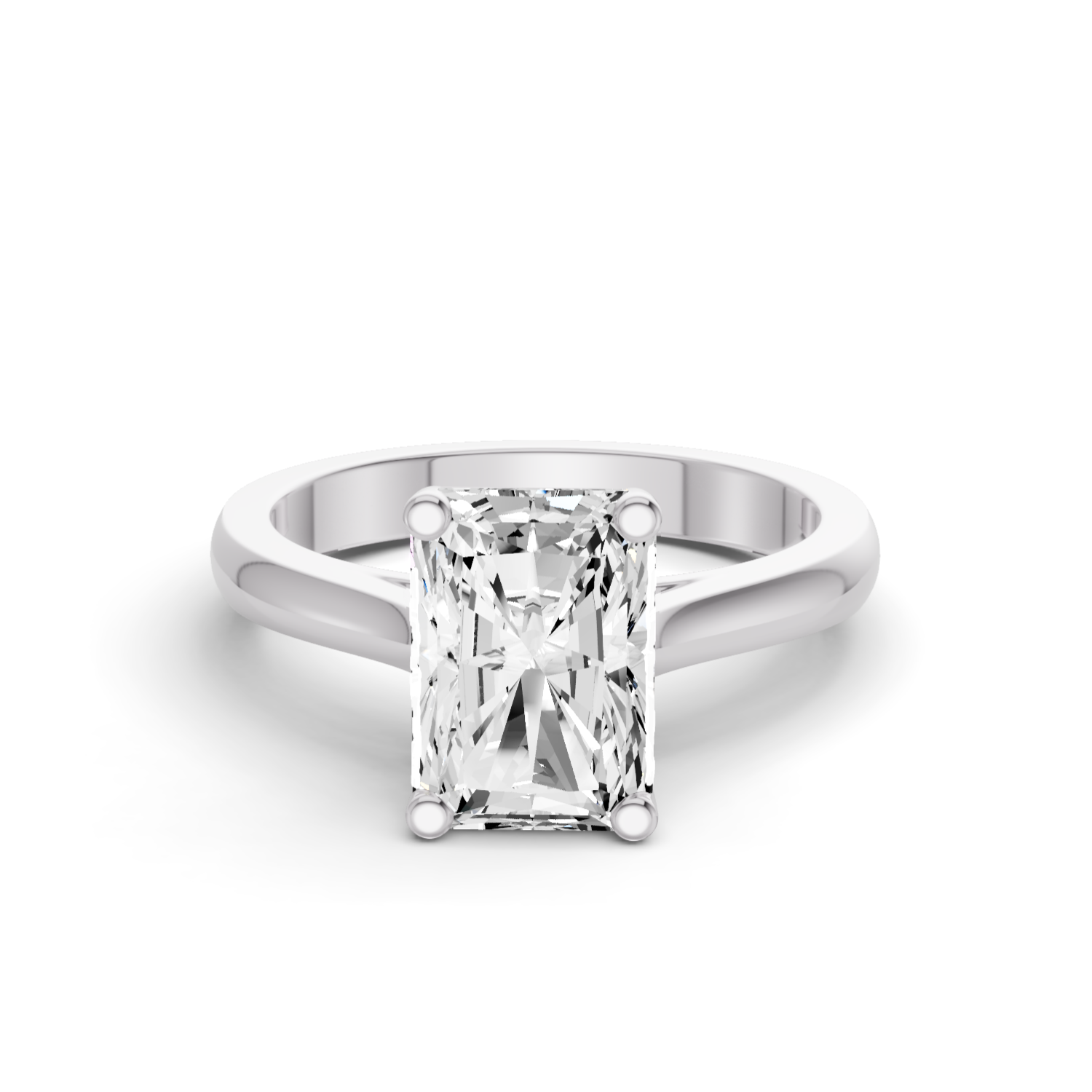 Fancy Shape Lab Grown Diamond Cathedral Solitaire Ring — IGI Certified, 14K Gold lab-grown diamond ring IGI certified 14K gold