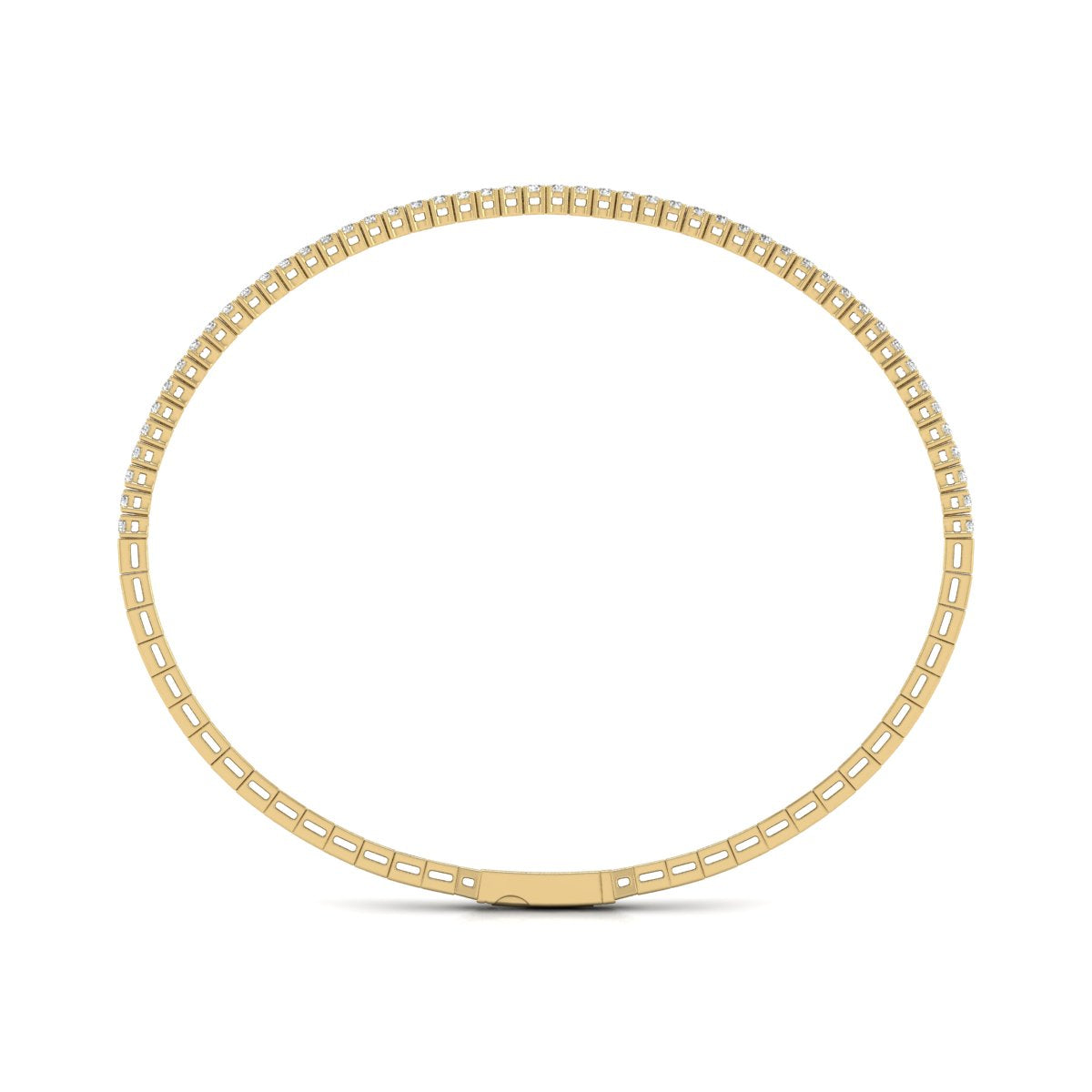 Flexible Lab Grown Diamond Bangle lab-grown diamond jewelry IGI certified 14K gold