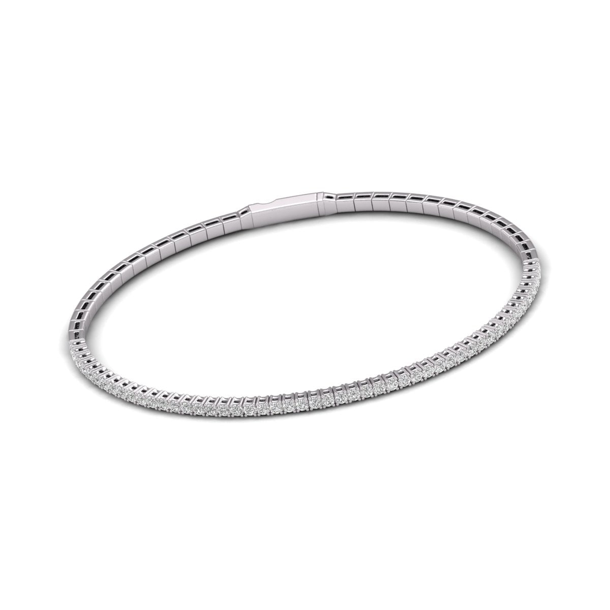 Flexible Lab Grown Diamond Bangle lab-grown diamond jewelry IGI certified 14K gold