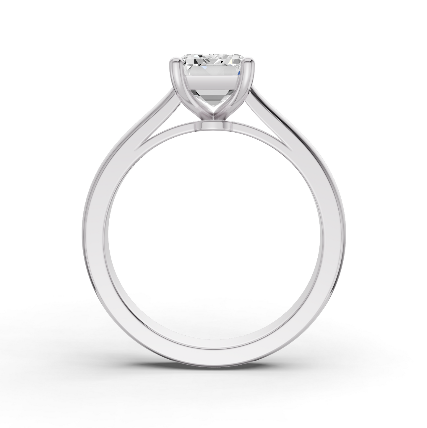 Fancy Shape Lab Grown Diamond Cathedral Solitaire Ring — IGI Certified, 14K Gold lab-grown diamond ring IGI certified 14K gold