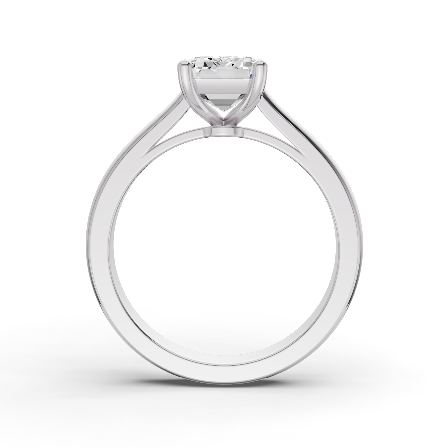 Fancy Shape Lab Grown Diamond Cathedral Solitaire Ring — IGI Certified, 14K Gold lab-grown diamond ring IGI certified 14K gold