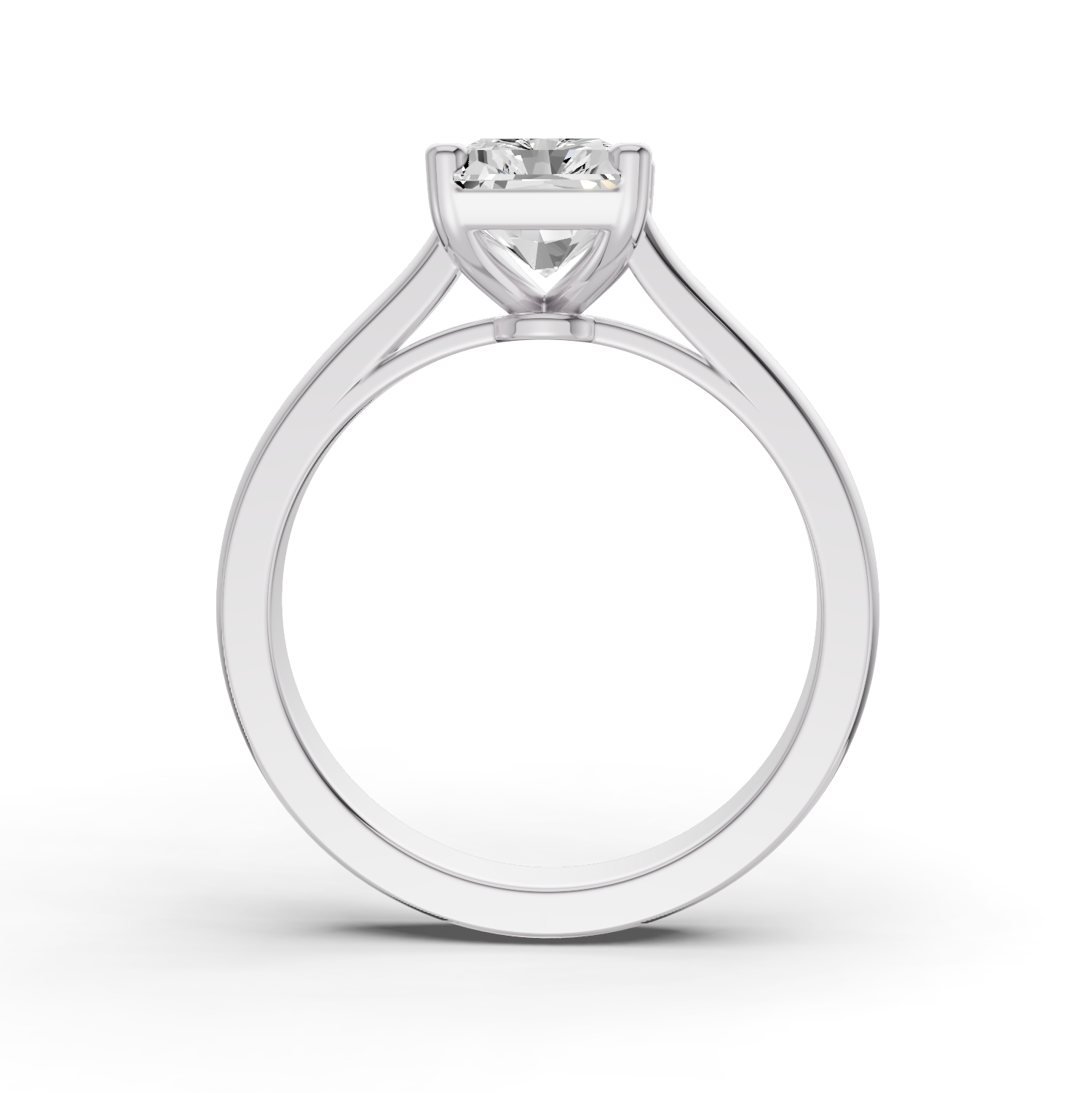 Fancy Shape Lab Grown Diamond Cathedral Solitaire Ring — IGI Certified, 14K Gold lab-grown diamond ring IGI certified 14K gold