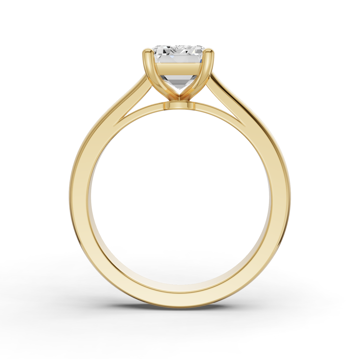 Fancy Shape Lab Grown Diamond Cathedral Solitaire Ring — IGI Certified, 14K Gold lab-grown diamond ring IGI certified 14K gold