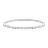 4 Prong Round Flexi Tennis Bangle lab-grown diamond bracelet IGI certified 14K gold