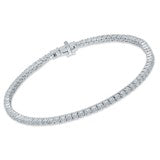 4 Prong Round Tennis Bracelet lab-grown diamond bracelet IGI certified 14K gold