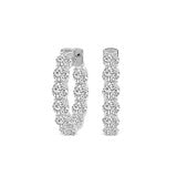 Inside Out Hoops lab-grown diamond earrings IGI certified 14K gold