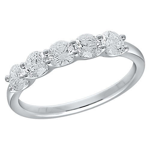 5 Stone Ring lab-grown diamond ring IGI certified 14K gold