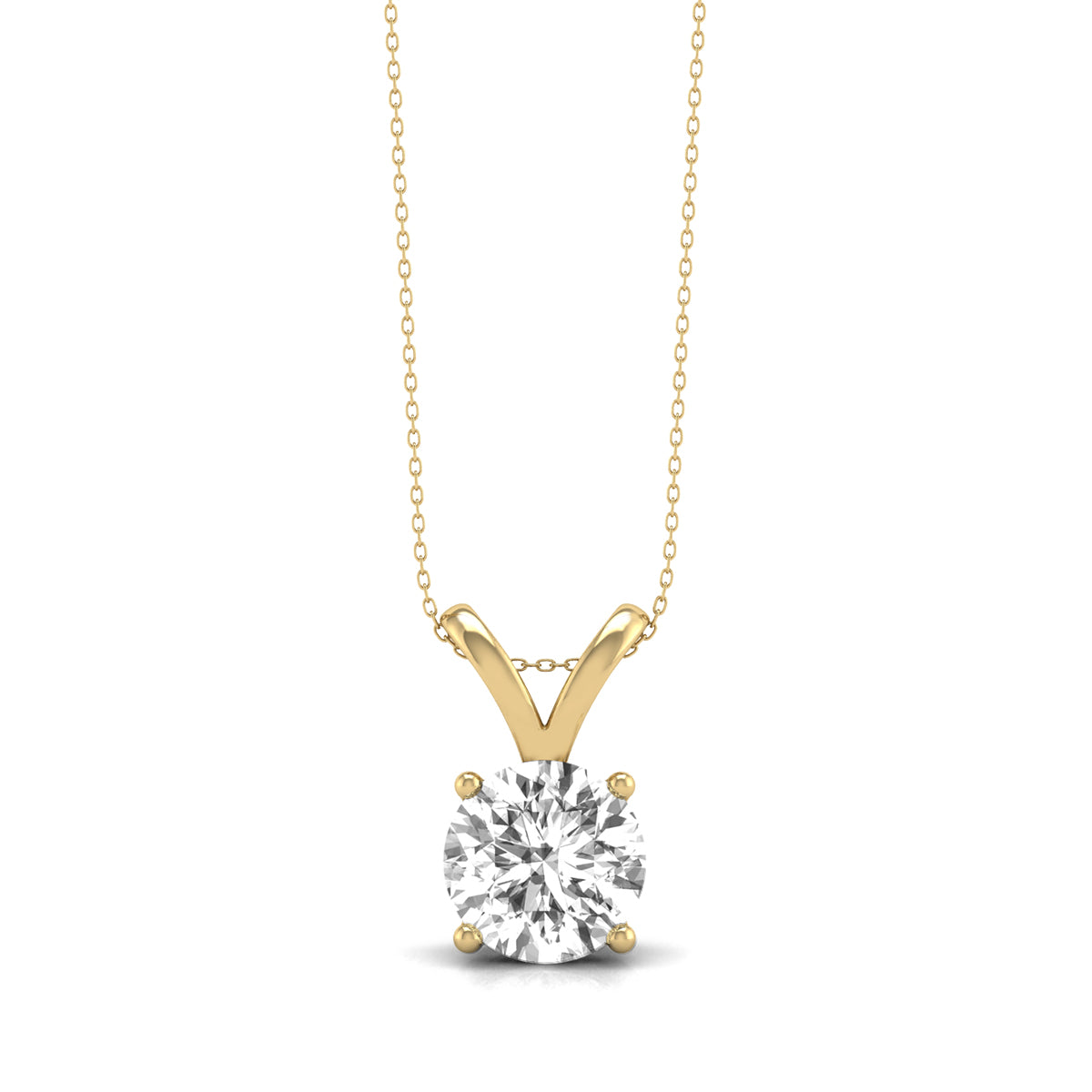 4 Prong Lab Grown Diamond Solitaire Pendant